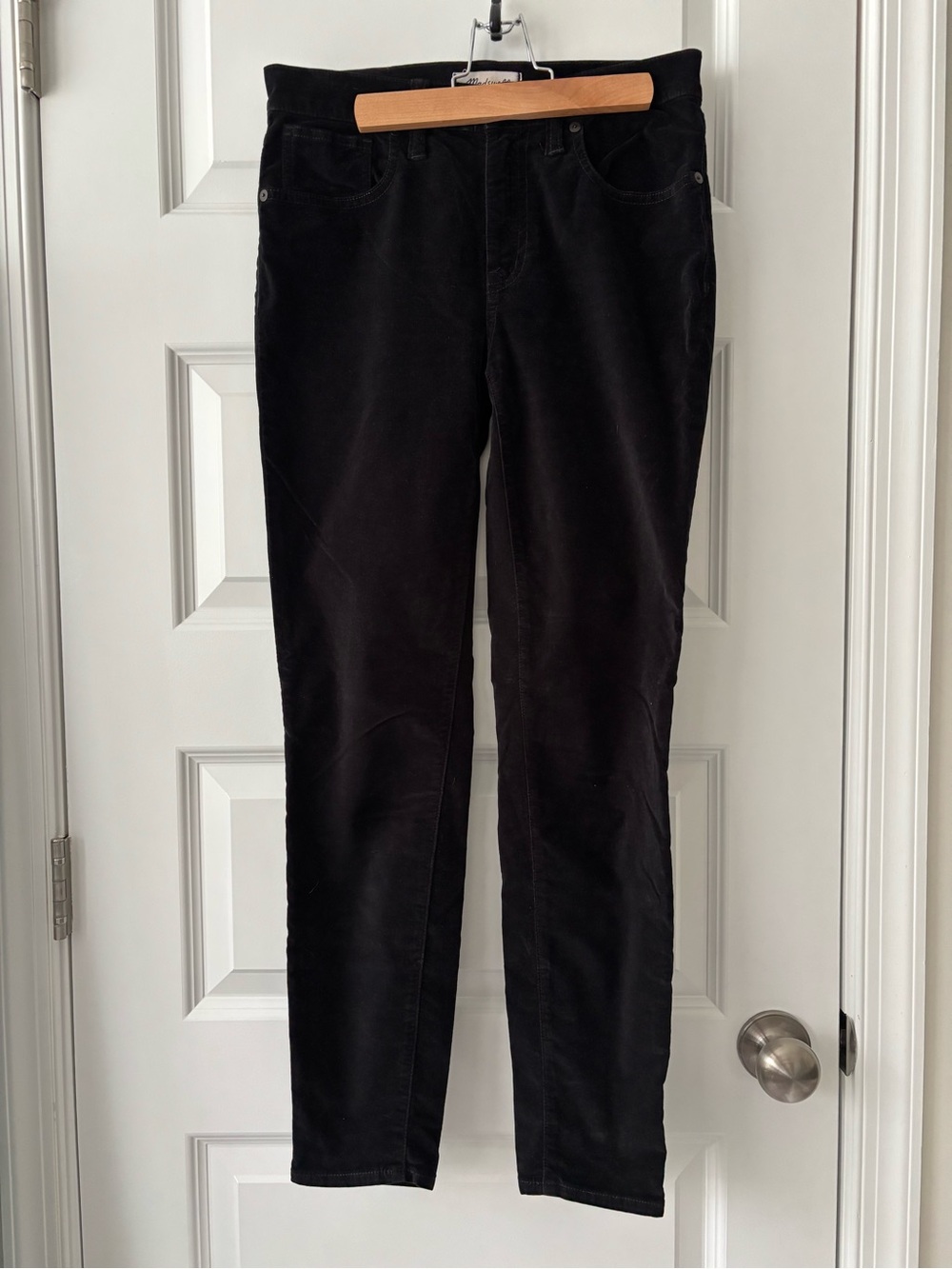 Madewell Black Corduroy Skinny Jeans 27
